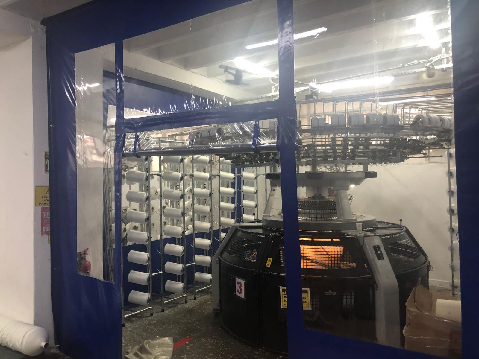 Han Tekstil üretim ekibi çalışma alanı